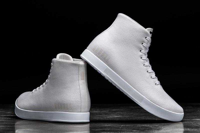 Men's Nobull High-Top Canvas Trainers White | SG W2405N